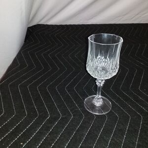 Set of 5 D'Aques-Durand crystal 25% lead beveled water/wine glasses from France